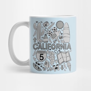 California Grey Doodle Mug